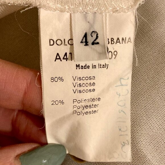 Vintage Dolce & Gabbana Cream Blouse Romantic Fairycore Italian Size 42, US 6 - Picture 3 of 14
